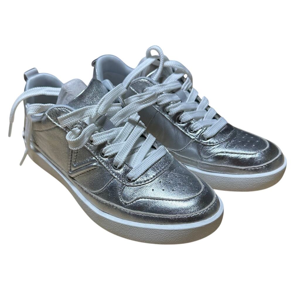 Vionic Elise Lace Up Sneaker Silver Women's Size 6 New in Box Condition